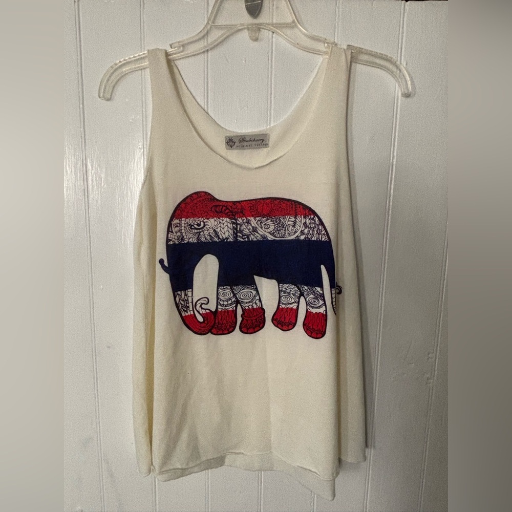 Elephant Graphic Tank Top with Thai flag